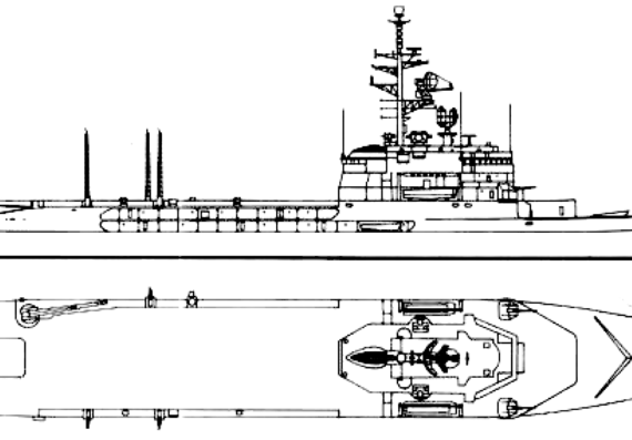 NMF Jeanne d'Arc R97 [Light Carrier] (1963) - drawings, dimensions, pictures